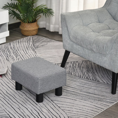 Multifunctional Linen Fabric Cube Footstool