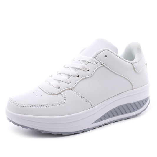 Flying Woven Leather Shoes, Sports Platform Shoes