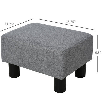 Multifunctional Linen Fabric Cube Footstool