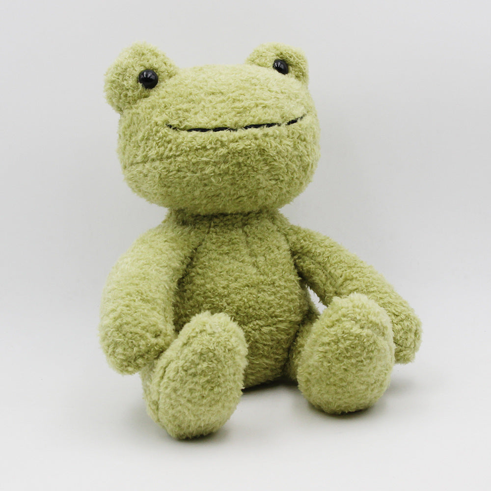 Green cute little frog plush toy