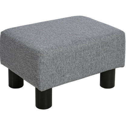 Multifunctional Linen Fabric Cube Footstool
